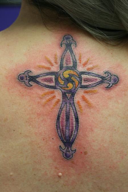 Tattoos - Purple Cross - 86165